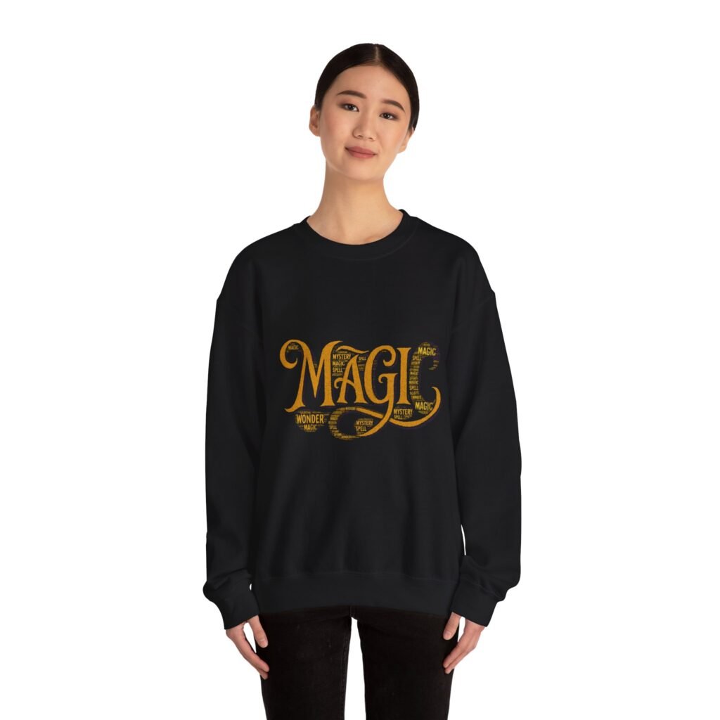 Home magic within word unisex heavy blend crewneck sweatshirt cozy casual wear, gift for friends, fall fashion, cute sweatshirts, magical vibes
