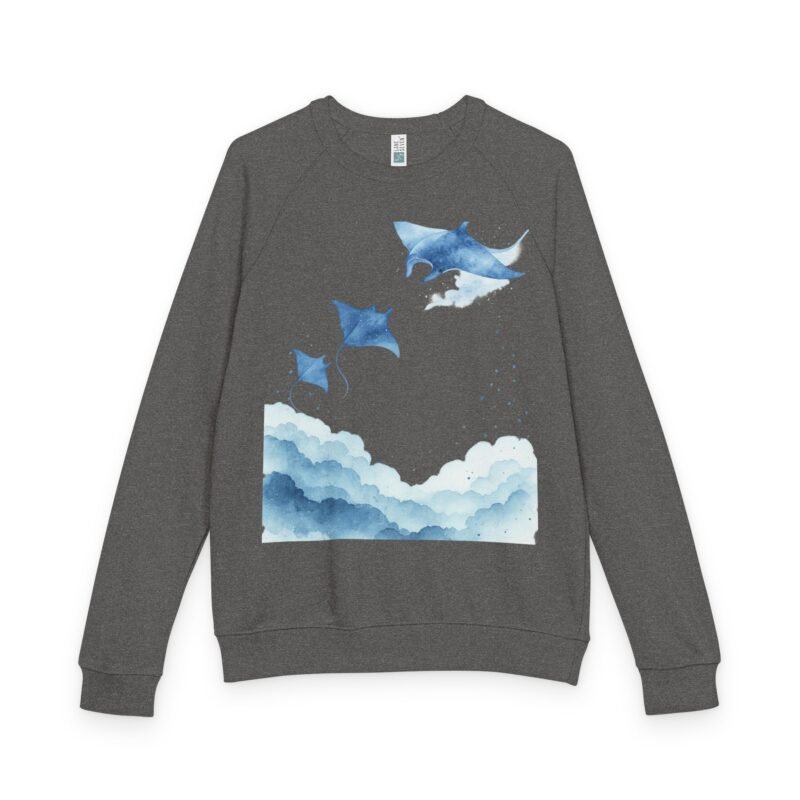 ocean breeze sting ray unisex crewneck sweatshirt, casual cozy apparel, gift for ocean lovers, beach day sweater, eco friendly fashion