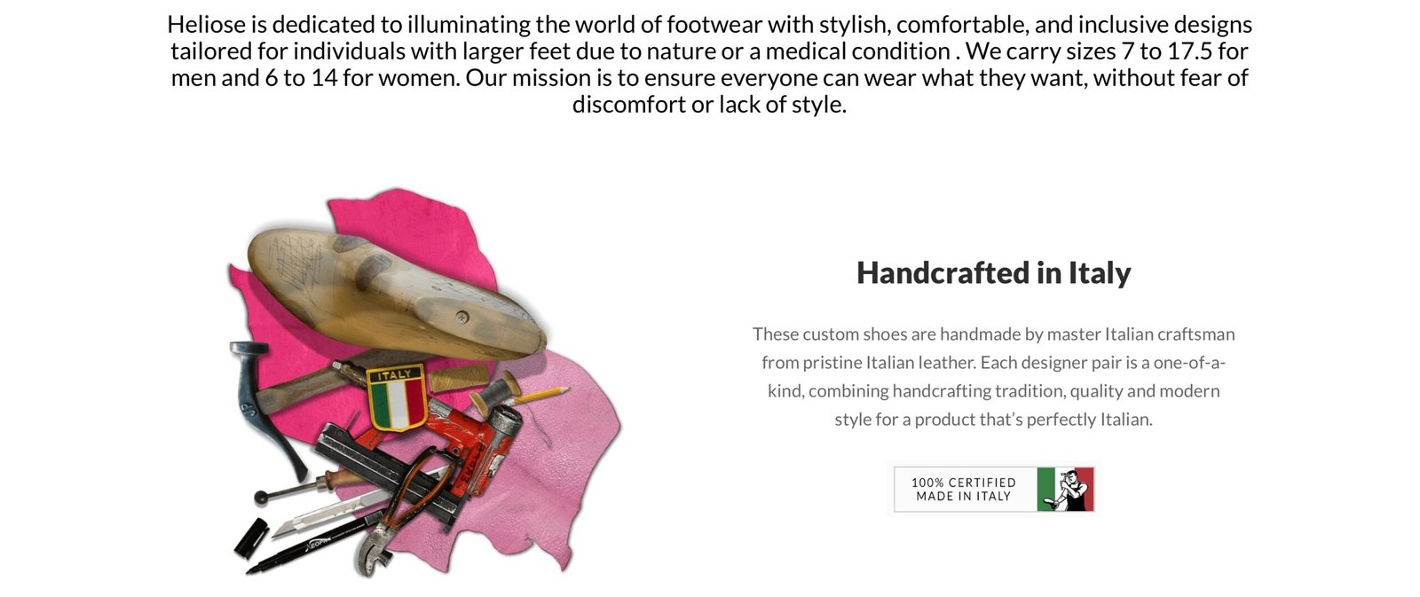 Heliose Shoes Heliose handmade craftsmanship close-up