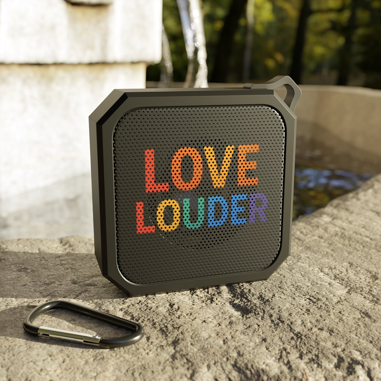 outdoor bluetooth speaker, water resistant, portable wireless speaker, camping speaker, love louder speaker, music speaker for summer fun outdoor bluetooth speaker, water resistant, portable wireless speaker, camping speaker, love louder speaker, music speaker for summer fun
