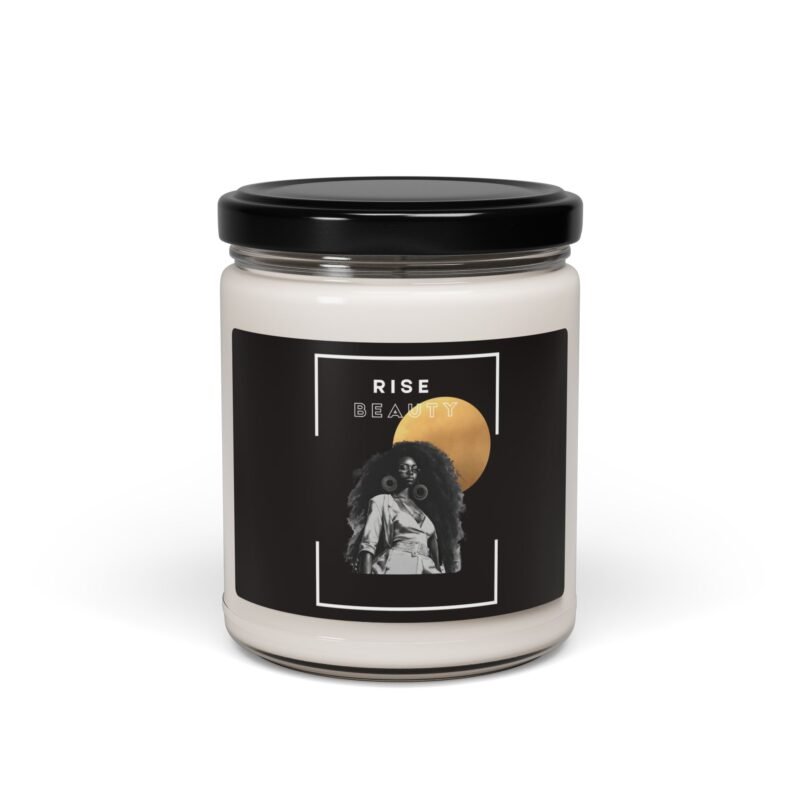 scented soy candle, 9oz: rise beauty