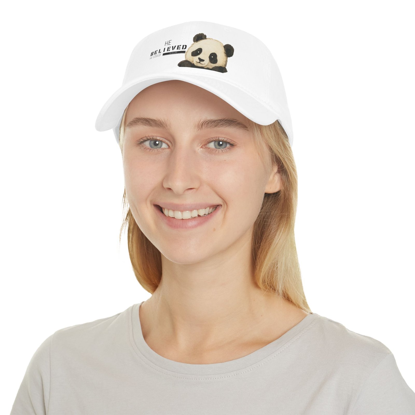 he believed panda cap | red baseball cap low profile cotton cap he believed panda cap | red baseball cap low profile cotton cap