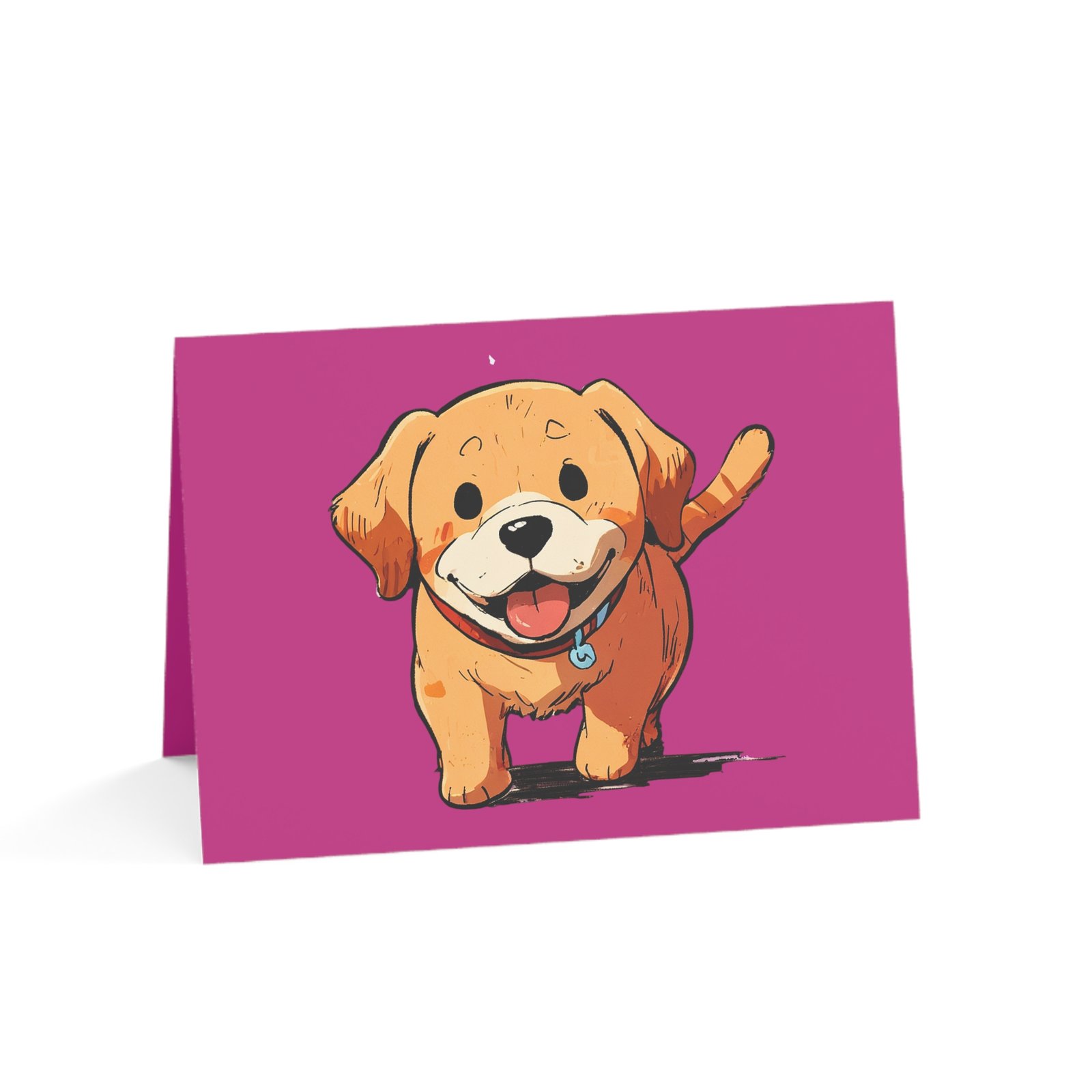 cute dog pink greeting cards, perfect for pet lovers, birthdays, thank you notes, invitations, set of 1, 10, 30, 50pcs cute dog pink greeting cards, perfect for pet lovers, birthdays, thank you notes, invitations, set of 1, 10, 30, 50pcs