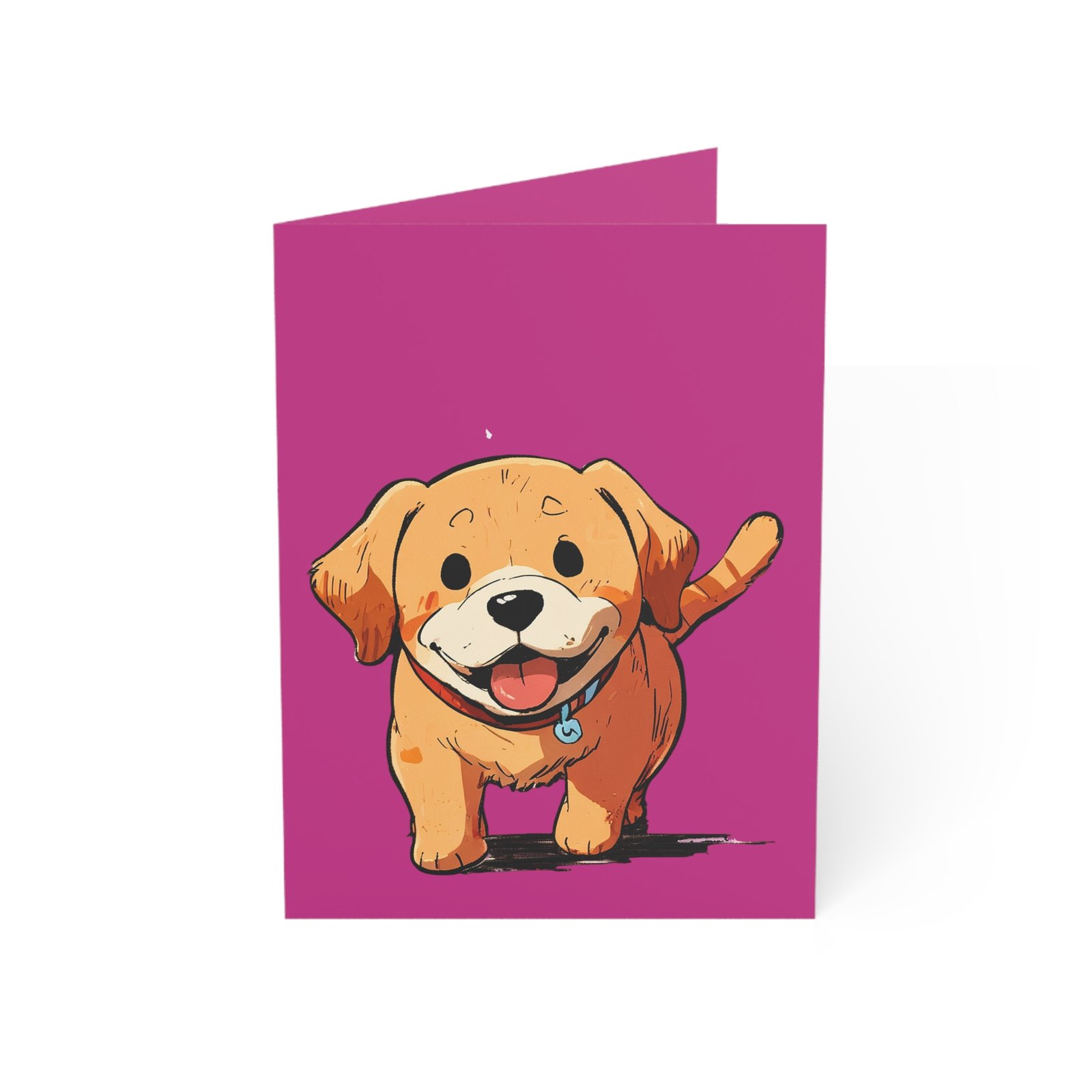 cute dog pink greeting cards, perfect for pet lovers, birthdays, thank you notes, invitations, set of 1, 10, 30, 50pcs cute dog pink greeting cards, perfect for pet lovers, birthdays, thank you notes, invitations, set of 1, 10, 30, 50pcs