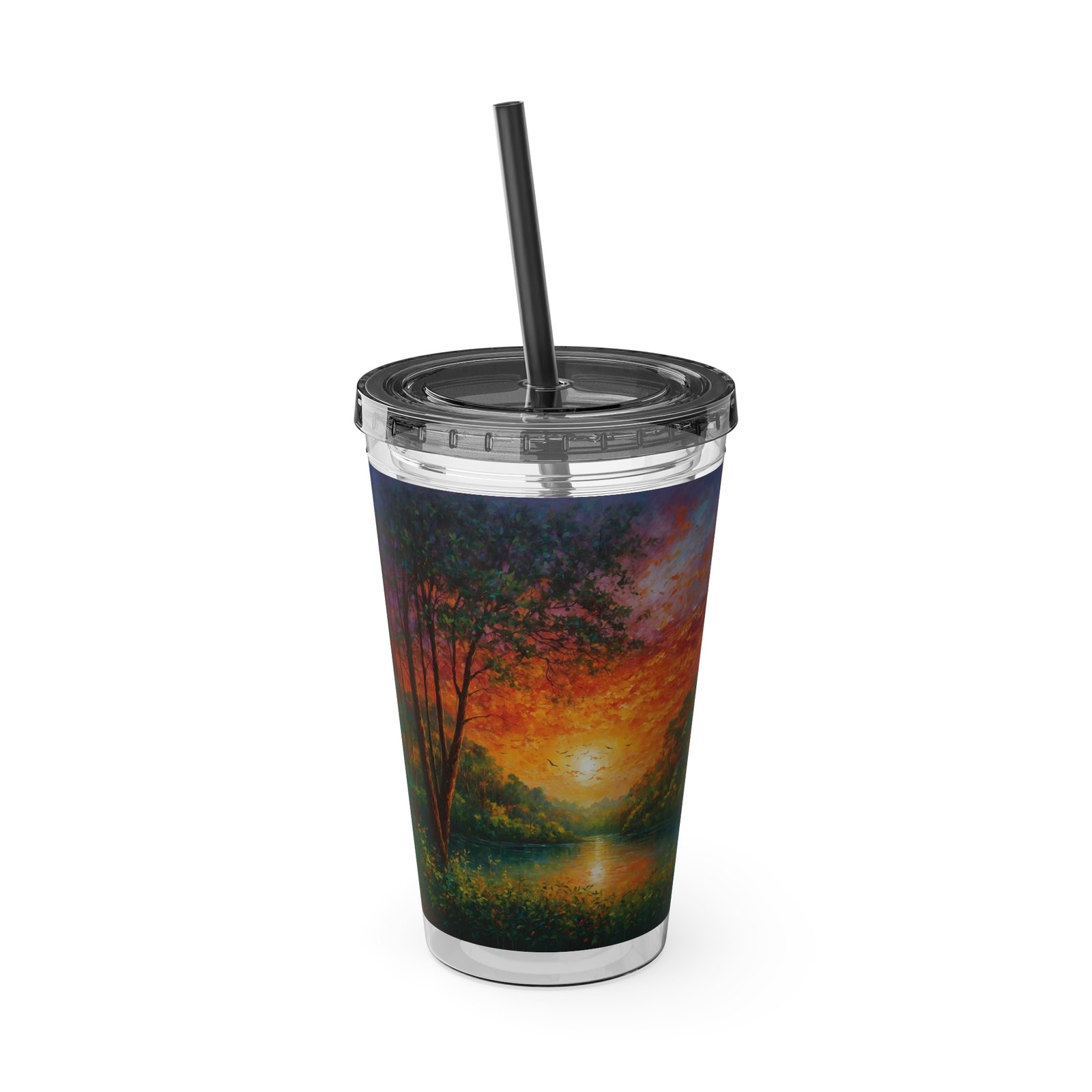 sunsplash tumbler with straw vibrant sunset drinkware for relaxing moments, summer vibe, gift for nature lovers, eco friendly, travel mug sunsplash tumbler with straw vibrant sunset drinkware for relaxing moments, summer vibe, gift for nature lovers, eco friendly, travel mug