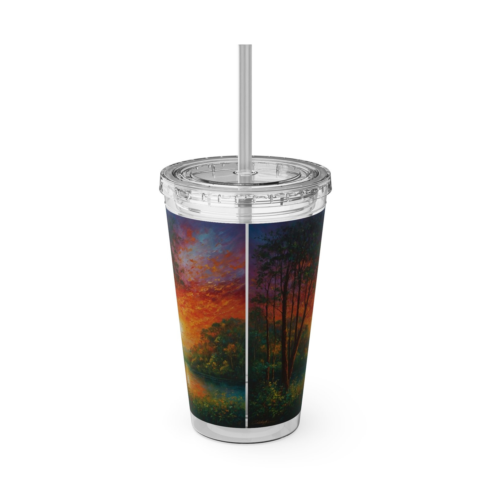 sunsplash tumbler with straw vibrant sunset drinkware for relaxing moments, summer vibe, gift for nature lovers, eco friendly, travel mug sunsplash tumbler with straw vibrant sunset drinkware for relaxing moments, summer vibe, gift for nature lovers, eco friendly, travel mug