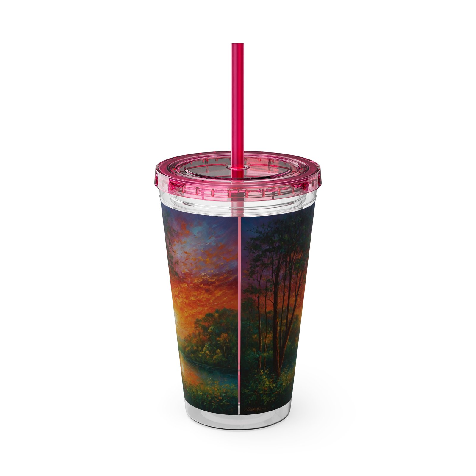 sunsplash tumbler with straw vibrant sunset drinkware for relaxing moments, summer vibe, gift for nature lovers, eco friendly, travel mug sunsplash tumbler with straw vibrant sunset drinkware for relaxing moments, summer vibe, gift for nature lovers, eco friendly, travel mug