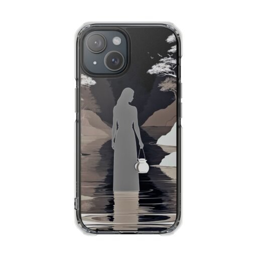 phone case with feelings in water, magnetic phone cover, gift for her, minimalist style, durable protection