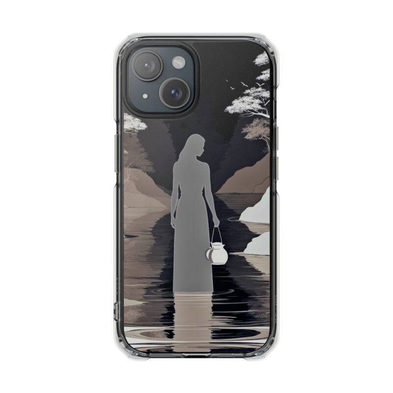 phone case with feelings in water, magnetic phone cover, gift for her, minimalist style, durable protection