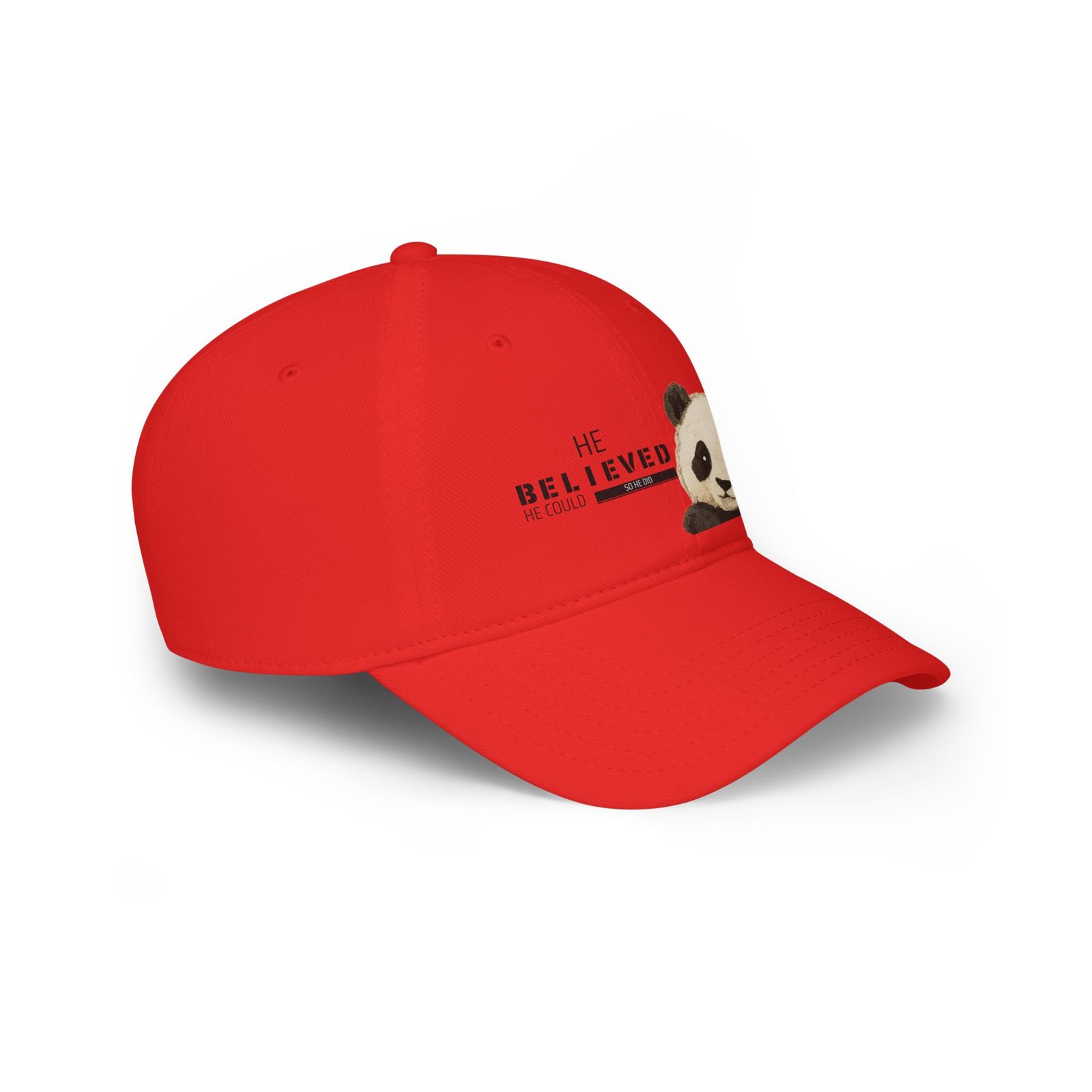 he believed panda cap | red baseball cap low profile cotton cap he believed panda cap | red baseball cap low profile cotton cap