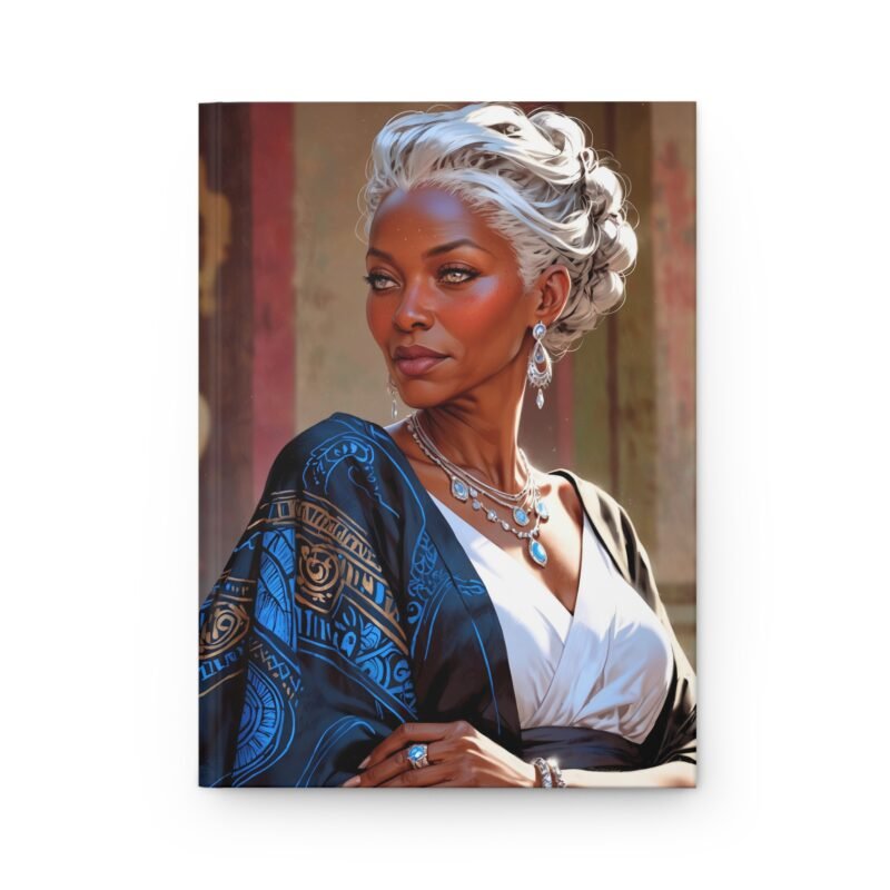 elegant hardcover journal with artistic portrait design