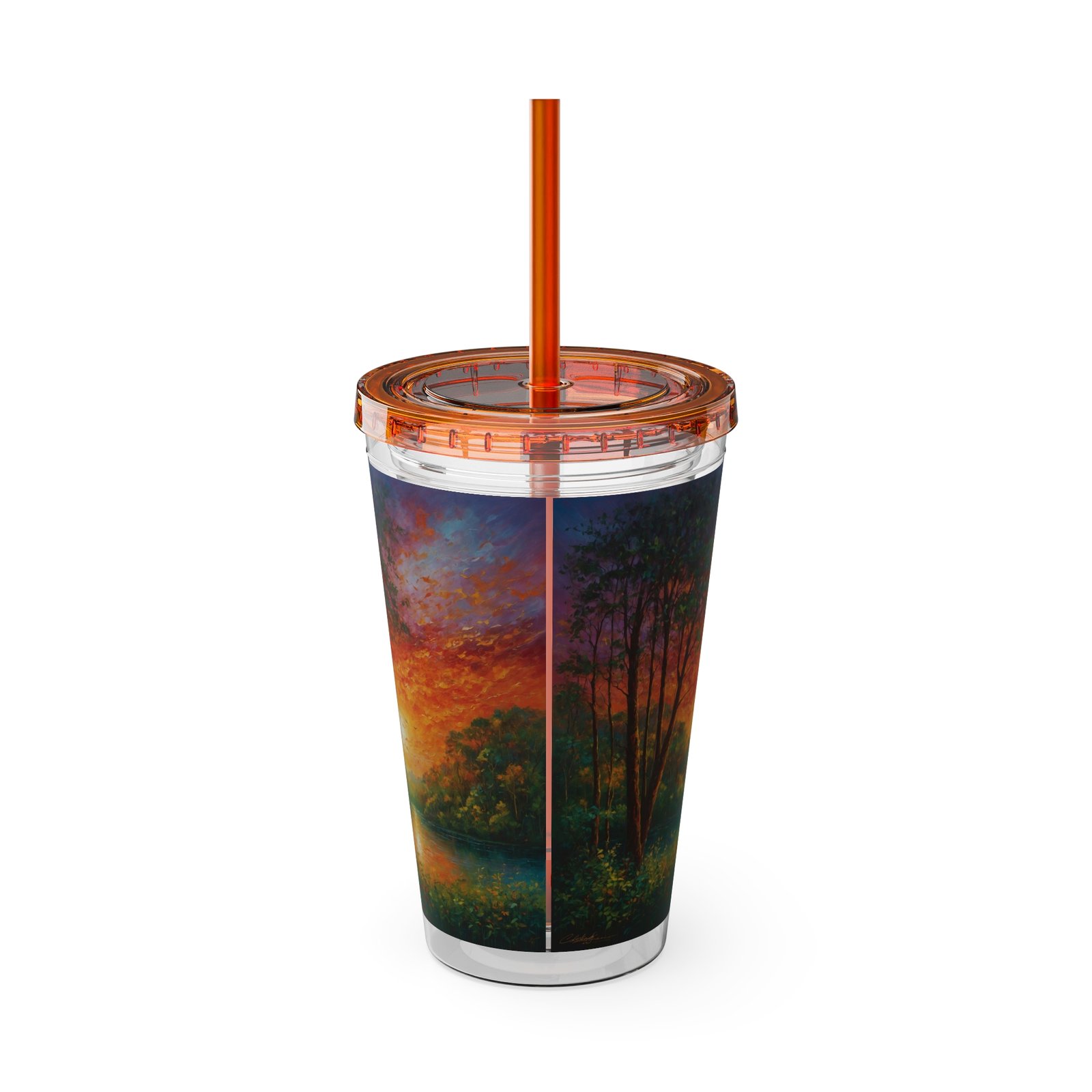 sunsplash tumbler with straw vibrant sunset drinkware for relaxing moments, summer vibe, gift for nature lovers, eco friendly, travel mug sunsplash tumbler with straw vibrant sunset drinkware for relaxing moments, summer vibe, gift for nature lovers, eco friendly, travel mug