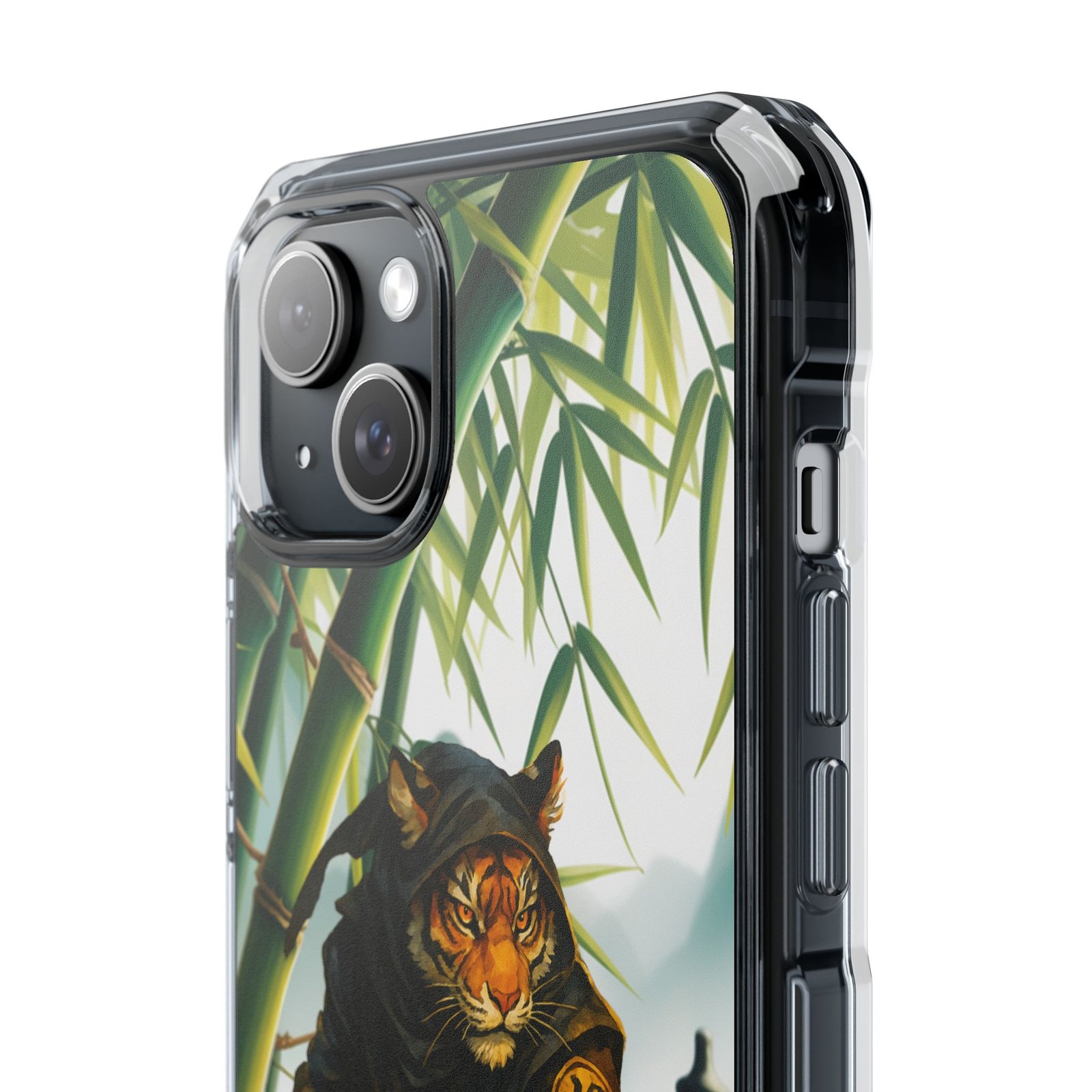 ninja tiger iphone case clear magnetic impact case, bold animal design, unique gift for cat lovers, phone protection, trendy accessories ninja tiger iphone case clear magnetic impact case, bold animal design, unique gift for cat lovers, phone protection, trendy accessories