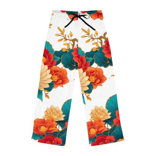 floral women's pajama pants, cozy loungewear, relaxing botanical print sleep pants, ideal gift for her, birthday, mother's day pajamas