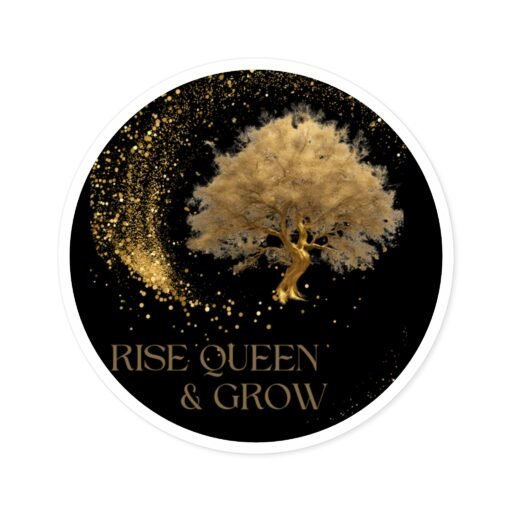 round stickers, indooroutdoor: rise queen and grow
