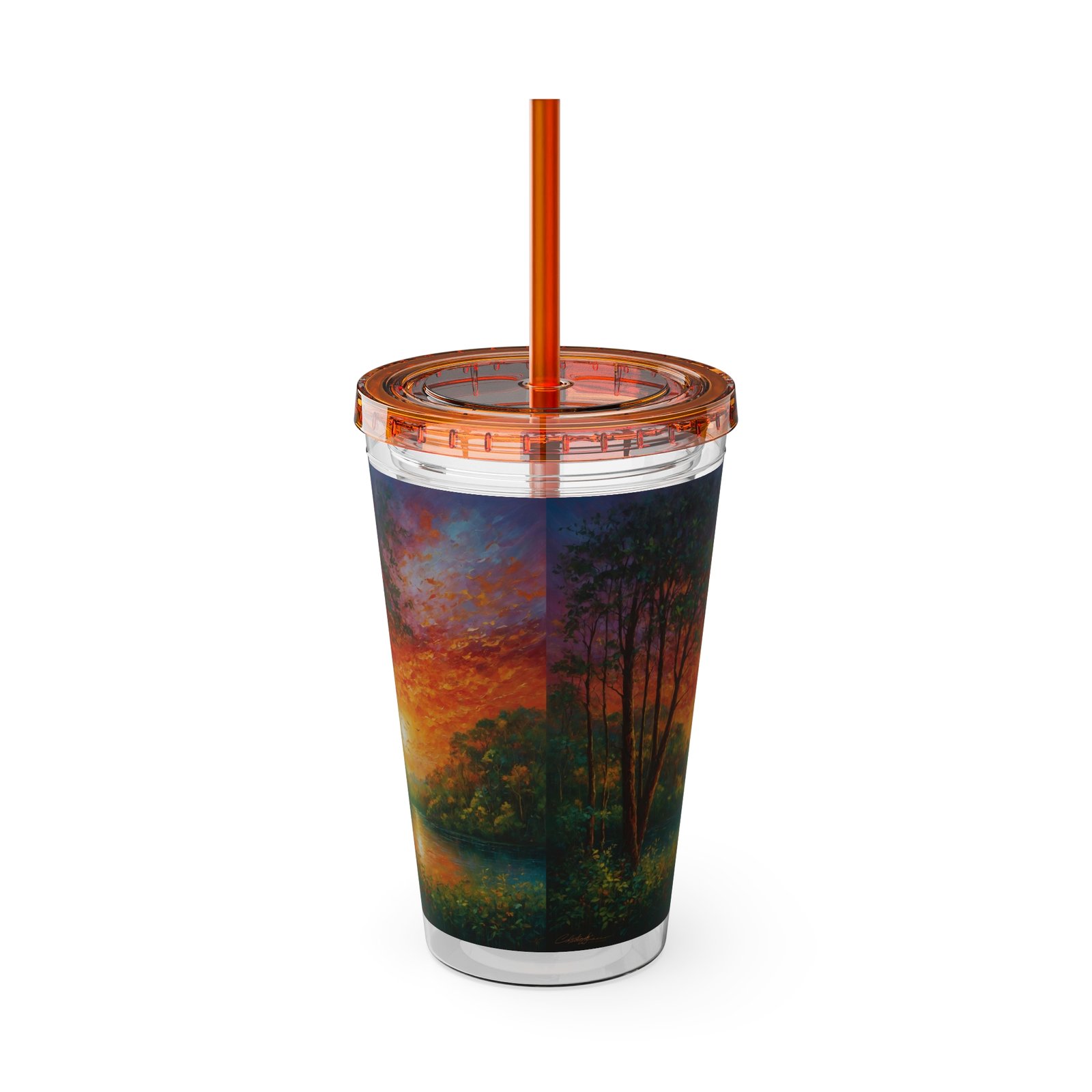 sunsplash tumbler with straw vibrant sunset drinkware for relaxing moments, summer vibe, gift for nature lovers, eco friendly, travel mug sunsplash tumbler with straw vibrant sunset drinkware for relaxing moments, summer vibe, gift for nature lovers, eco friendly, travel mug