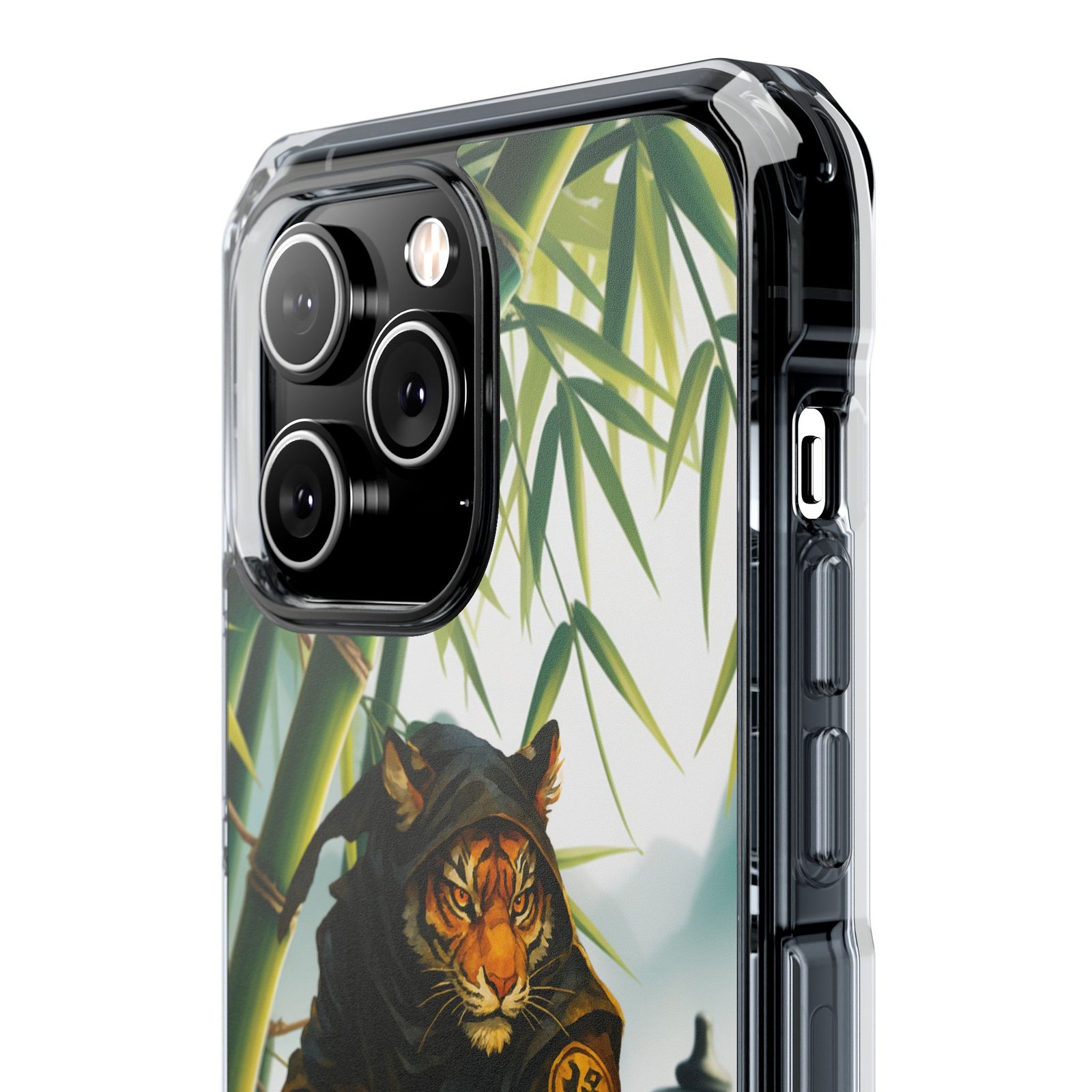 ninja tiger iphone case clear magnetic impact case, bold animal design, unique gift for cat lovers, phone protection, trendy accessories ninja tiger iphone case clear magnetic impact case, bold animal design, unique gift for cat lovers, phone protection, trendy accessories