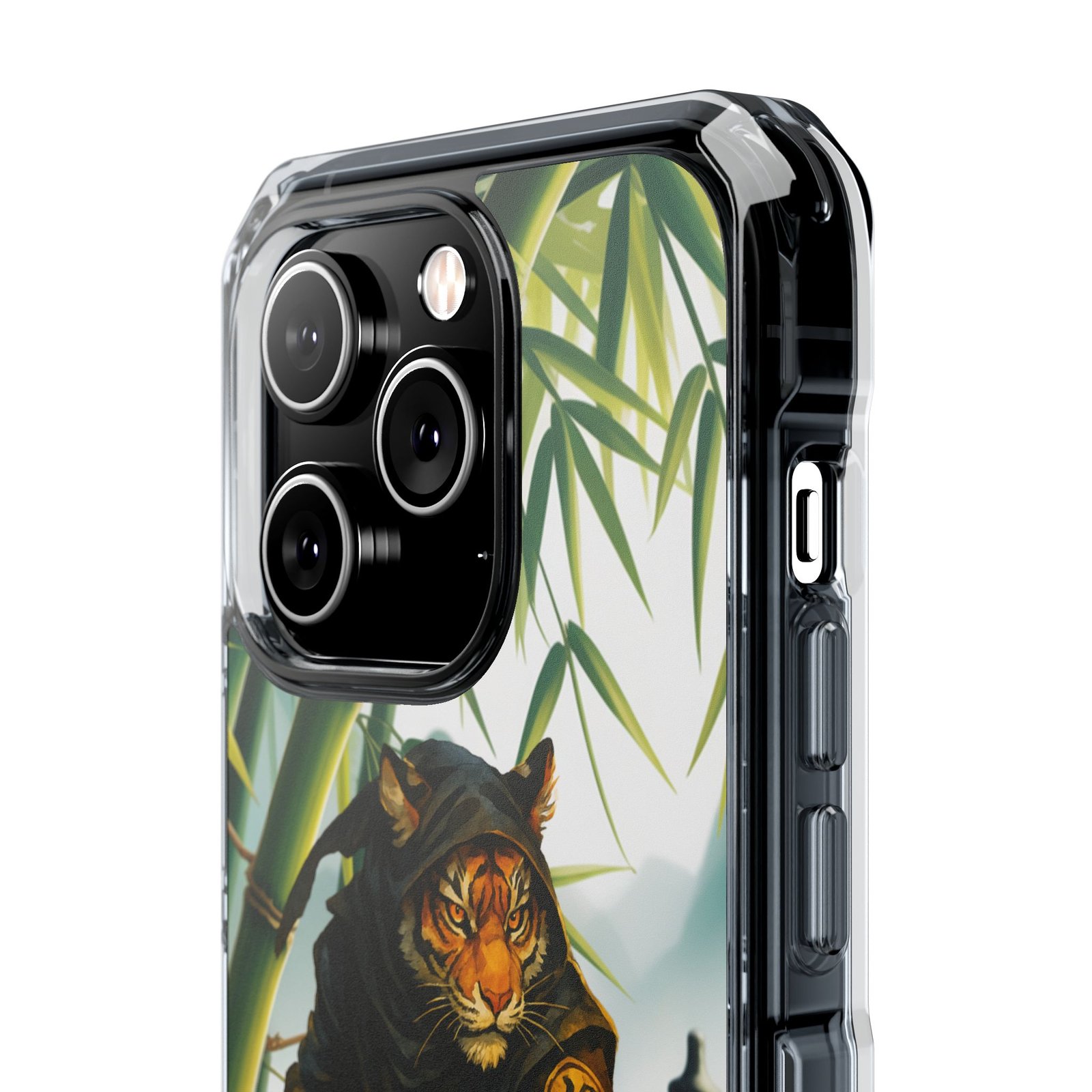 ninja tiger iphone case clear magnetic impact case, bold animal design, unique gift for cat lovers, phone protection, trendy accessories ninja tiger iphone case clear magnetic impact case, bold animal design, unique gift for cat lovers, phone protection, trendy accessories