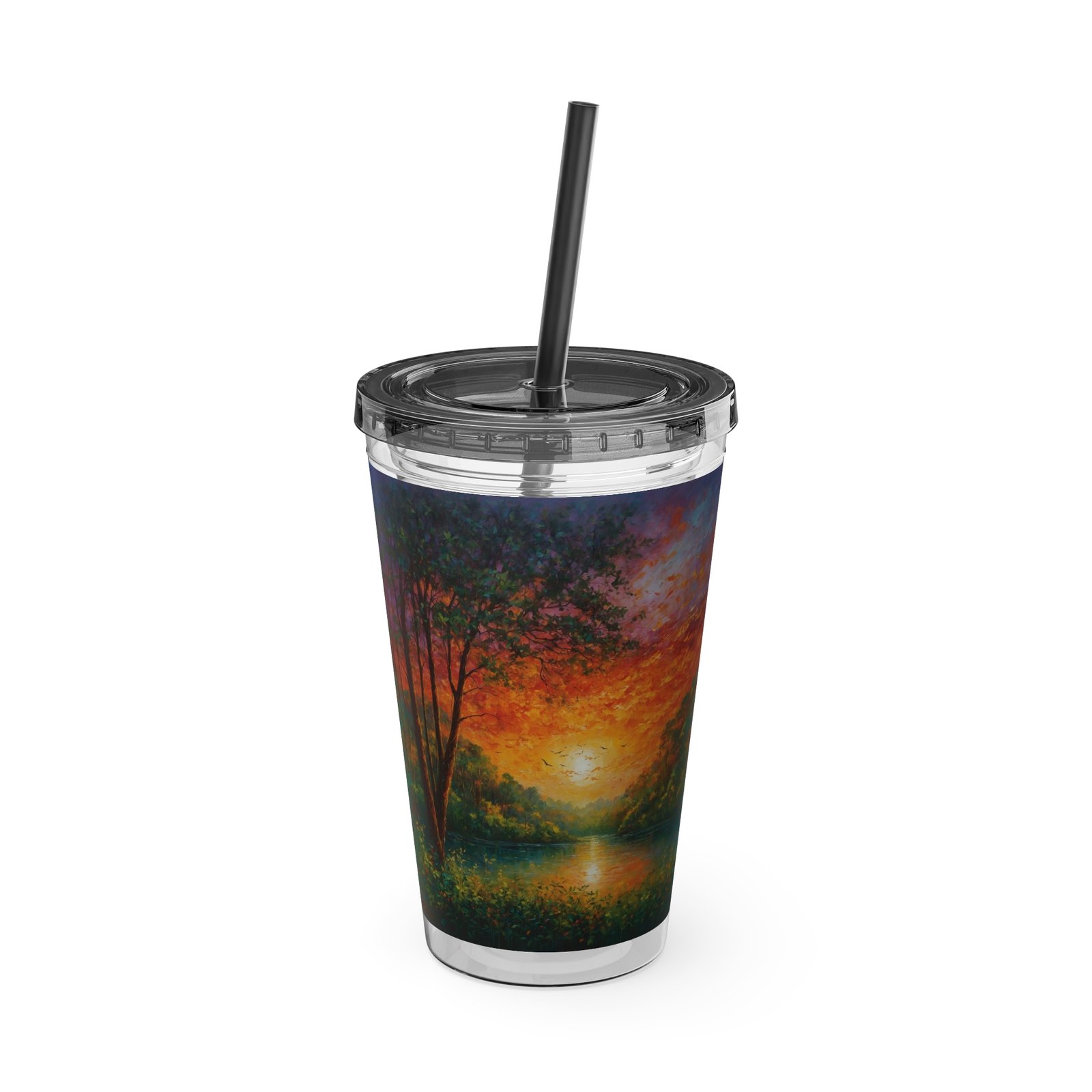 sunsplash tumbler with straw vibrant sunset drinkware for relaxing moments, summer vibe, gift for nature lovers, eco friendly, travel mug sunsplash tumbler with straw vibrant sunset drinkware for relaxing moments, summer vibe, gift for nature lovers, eco friendly, travel mug