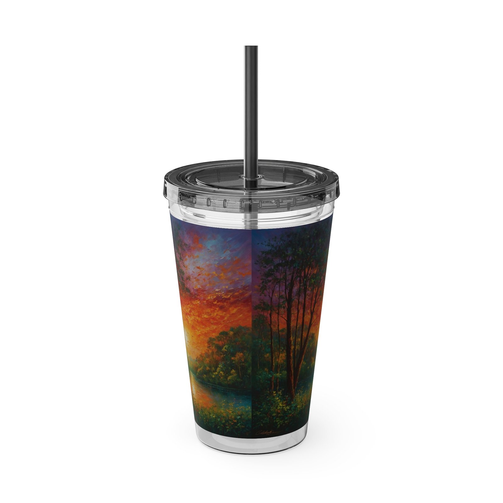 sunsplash tumbler with straw vibrant sunset drinkware for relaxing moments, summer vibe, gift for nature lovers, eco friendly, travel mug sunsplash tumbler with straw vibrant sunset drinkware for relaxing moments, summer vibe, gift for nature lovers, eco friendly, travel mug