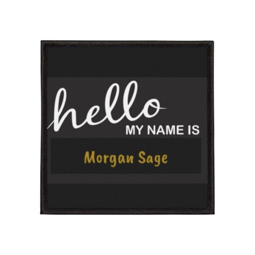 personalized iron on name patch, customizable embroidered badge for jackets, bags, kids' backpacks, diy apparel, gifts