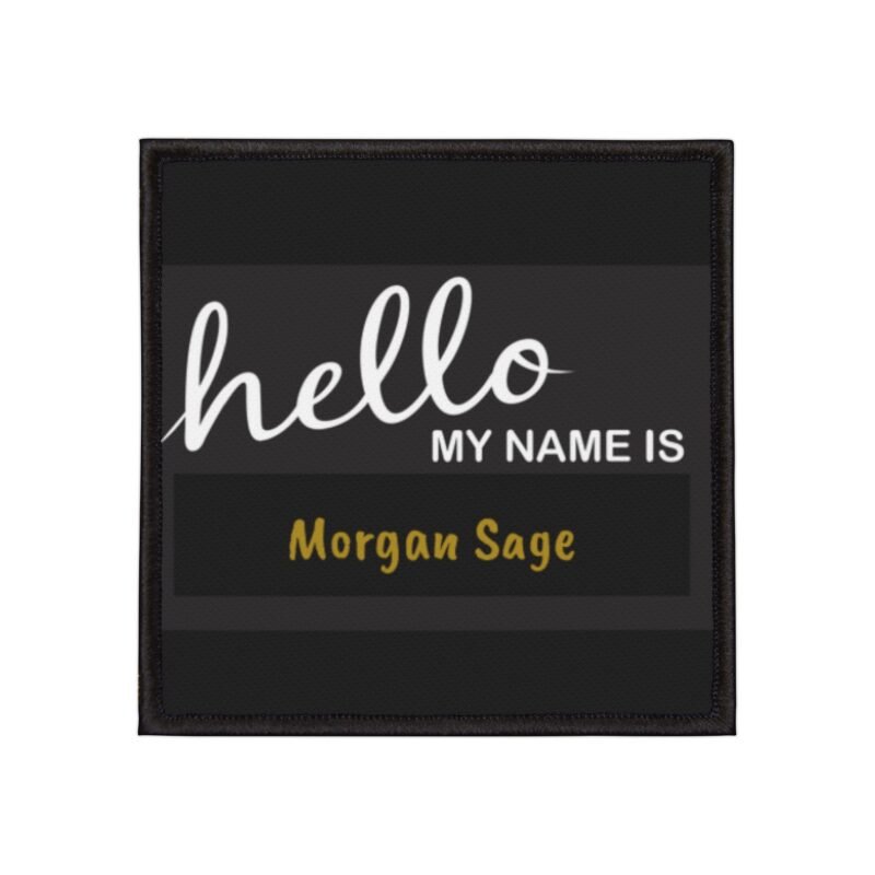 personalized iron on name patch, customizable embroidered badge for jackets, bags, kids' backpacks, diy apparel, gifts