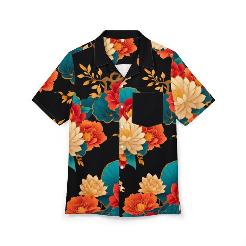 matching mens tropical floral button down shirt, summer vibes, unisex vacation wear, beach outfits, luau party apparel, hawaii shirt