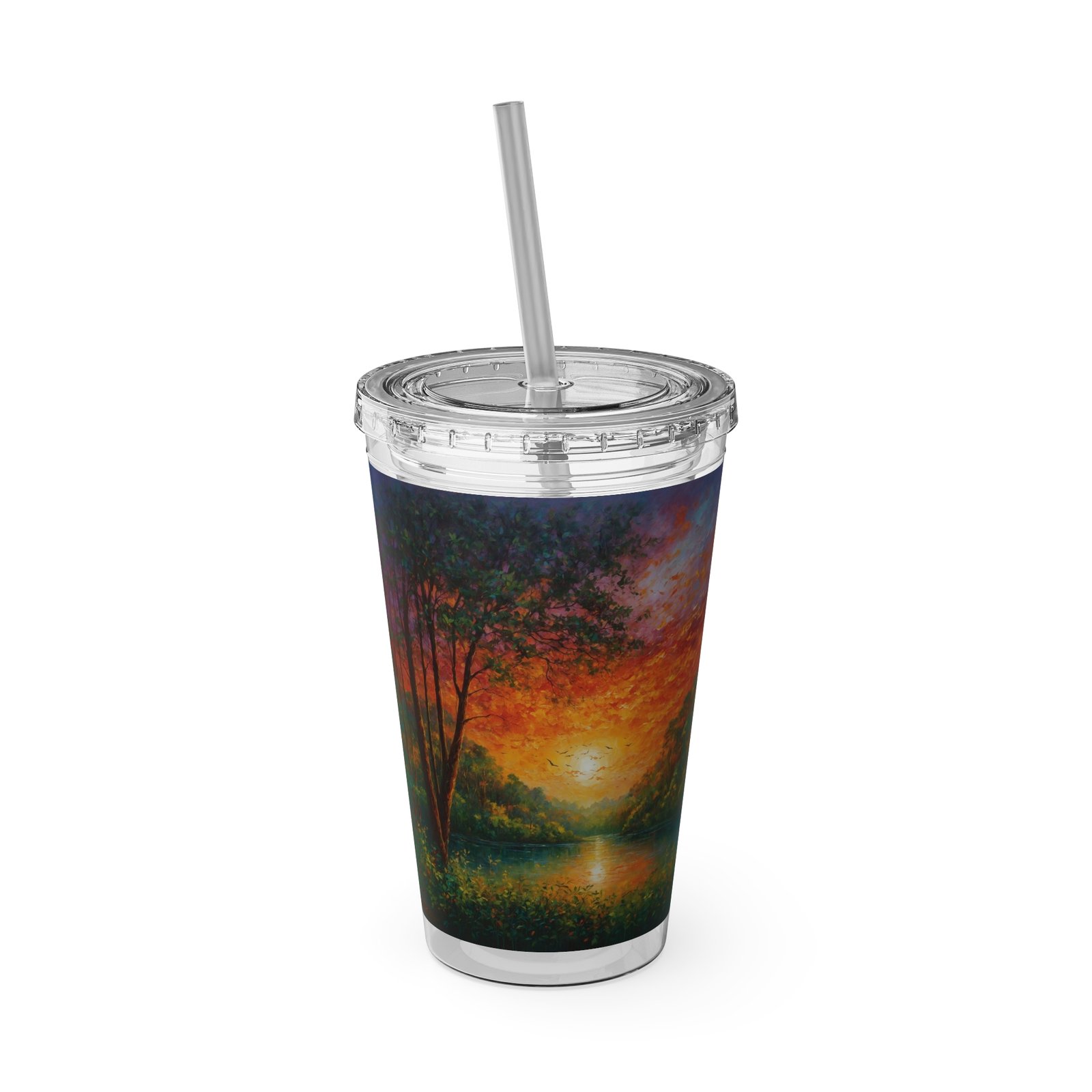 sunsplash tumbler with straw vibrant sunset drinkware for relaxing moments, summer vibe, gift for nature lovers, eco friendly, travel mug sunsplash tumbler with straw vibrant sunset drinkware for relaxing moments, summer vibe, gift for nature lovers, eco friendly, travel mug