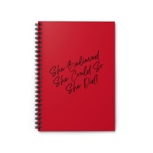inspirational spiral notebook she believed she could so she did! | motivational writing journal, gift for women, mothers, grandmothers
