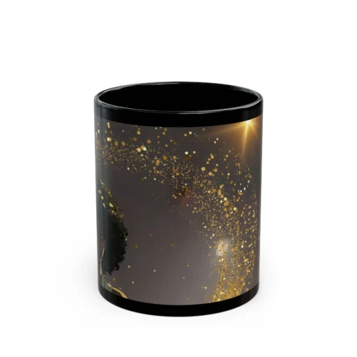 11oz black mug: shine beauty
