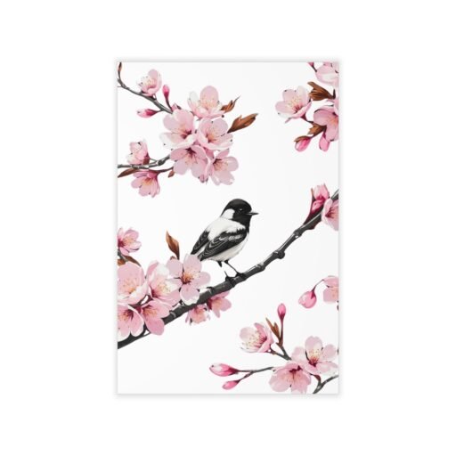 floral bird removable wall decals, spring decor, nature wall art, living room decor, flower stickers, home aesthetic, gift idea
