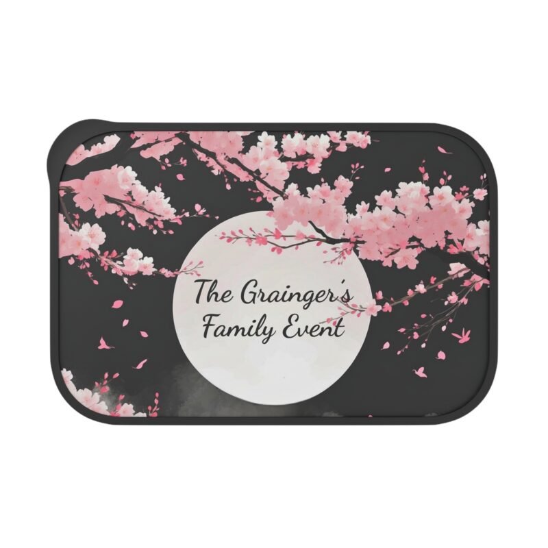 eco cherry blossom bento box, personalized lunch container for yourself or events, meal prep box, gift for foodies
