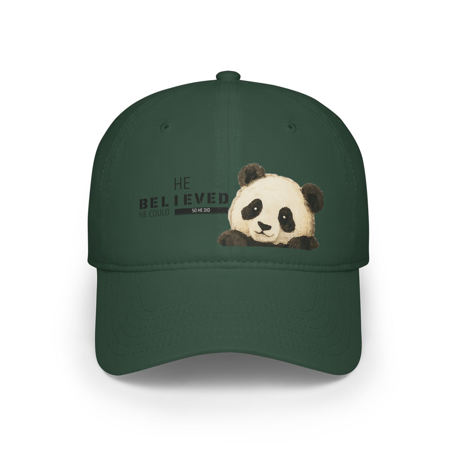 he believed panda cap | red baseball cap low profile cotton cap he believed panda cap | red baseball cap low profile cotton cap