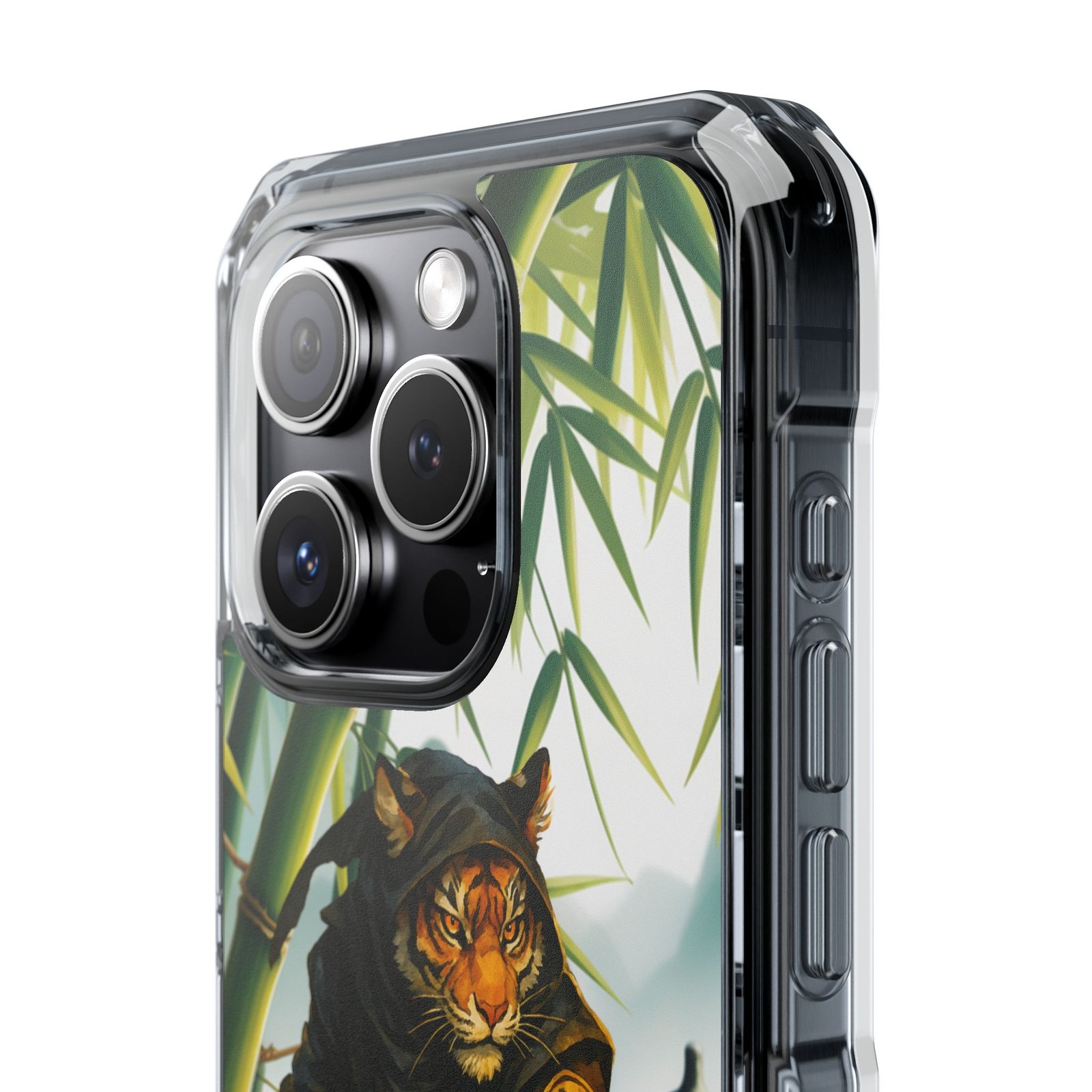 ninja tiger iphone case clear magnetic impact case, bold animal design, unique gift for cat lovers, phone protection, trendy accessories ninja tiger iphone case clear magnetic impact case, bold animal design, unique gift for cat lovers, phone protection, trendy accessories