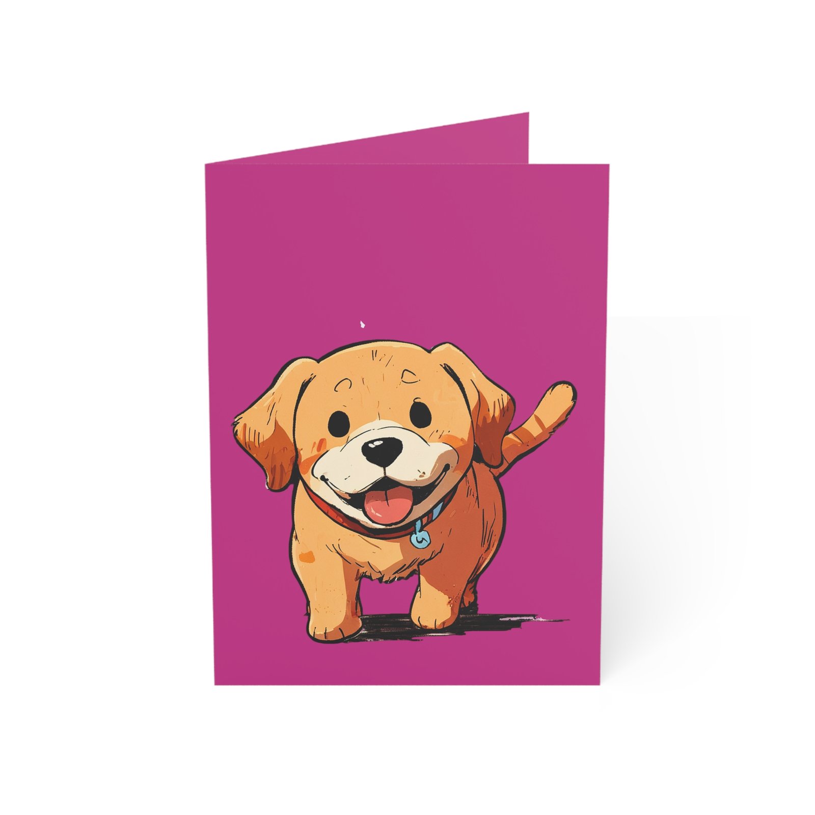cute dog pink greeting cards, perfect for pet lovers, birthdays, thank you notes, invitations, set of 1, 10, 30, 50pcs cute dog pink greeting cards, perfect for pet lovers, birthdays, thank you notes, invitations, set of 1, 10, 30, 50pcs