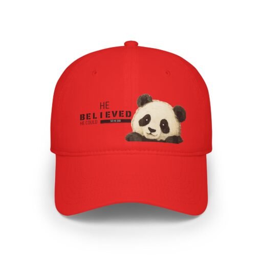 he believed panda cap | red baseball cap low profile cotton cap