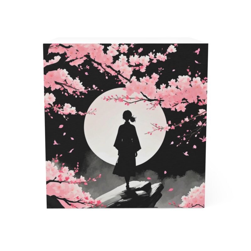 cherry blossom note cube | elegant sticky notes for home, office, gifts, journaling, spring decor