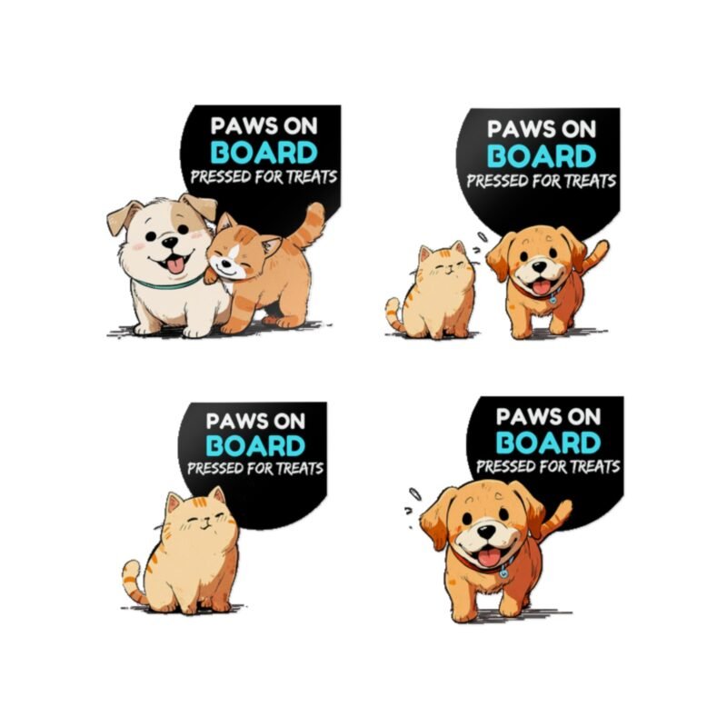 indoor outdoor pet die cut stickers, fun animal decor, dog cat lovers gift, paws stickers, cute pet accessories, animal lover decor