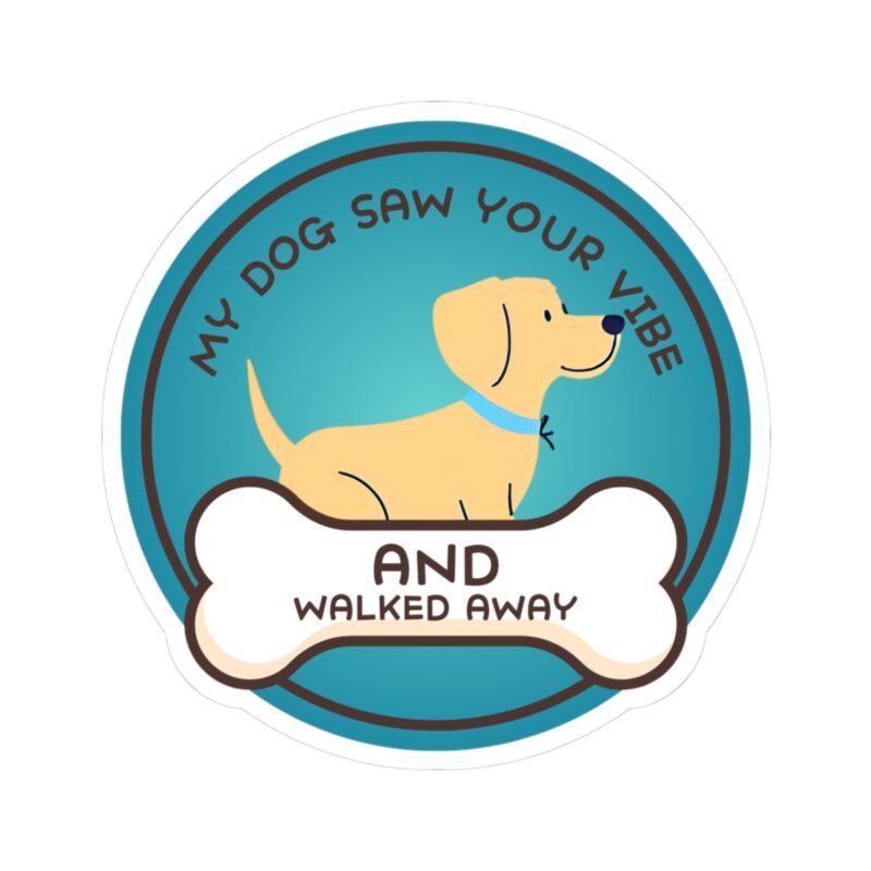playful dog vibe stickers | adhesive decals for dog lovers | cute pet decor, laptop stickers, gift for pet owners, dog themed art