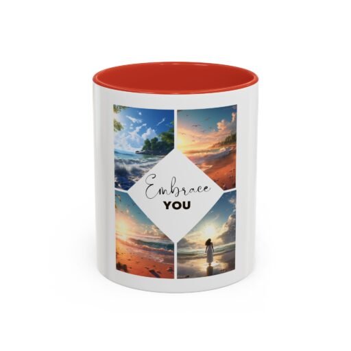 embrace who you are accent mug, 11oz