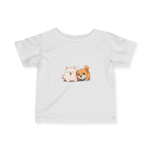 cute pet themed infant tee adorable dog & cat design, perfect for baby showers, adoption events, holiday gifts, playdates, birthday