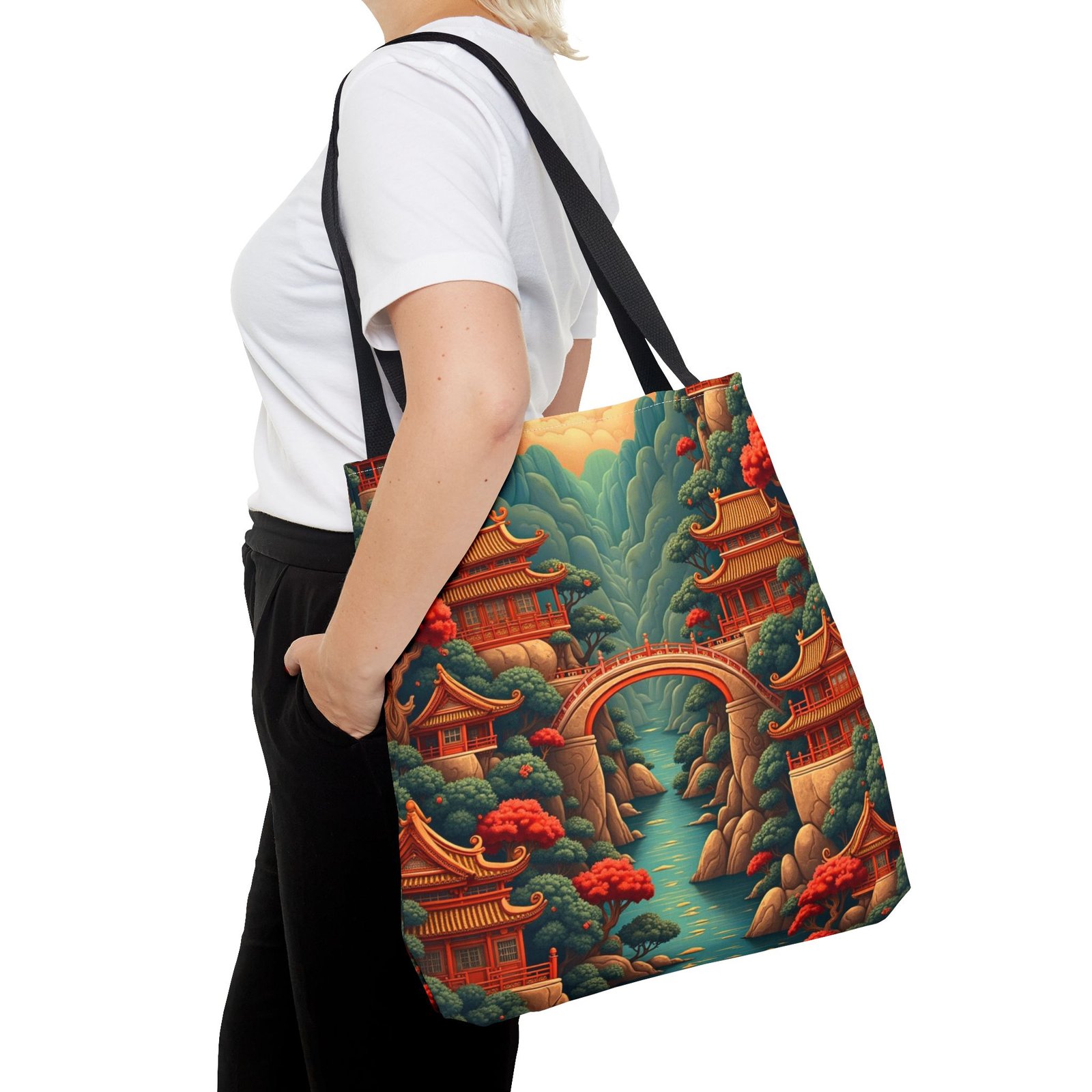 asian landscape tote bag stylish eco friendly shopper, perfect for travel, nature lovers, gifts, beach days, and everyday use asian landscape tote bag stylish eco friendly shopper, perfect for travel, nature lovers, gifts, beach days, and everyday use