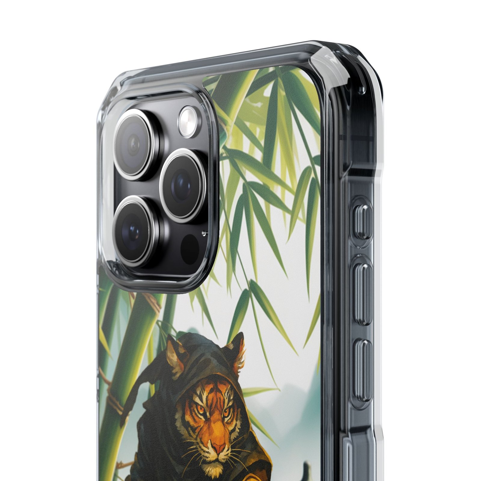 ninja tiger iphone case clear magnetic impact case, bold animal design, unique gift for cat lovers, phone protection, trendy accessories ninja tiger iphone case clear magnetic impact case, bold animal design, unique gift for cat lovers, phone protection, trendy accessories