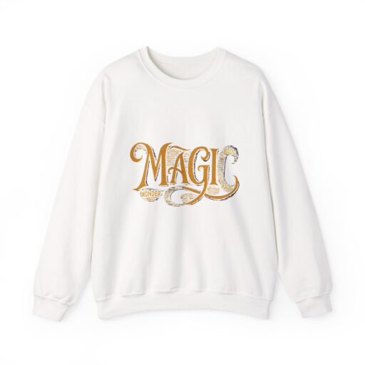 magic within word unisex heavy blend crewneck sweatshirt cozy casual wear, gift for friends, fall fashion, cute sweatshirts, magical vibes
