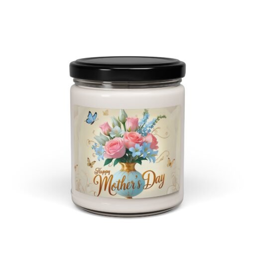 happy mother's day scented soy candle | home decor, gift for mom, relaxation, aromatherapy, floral candle