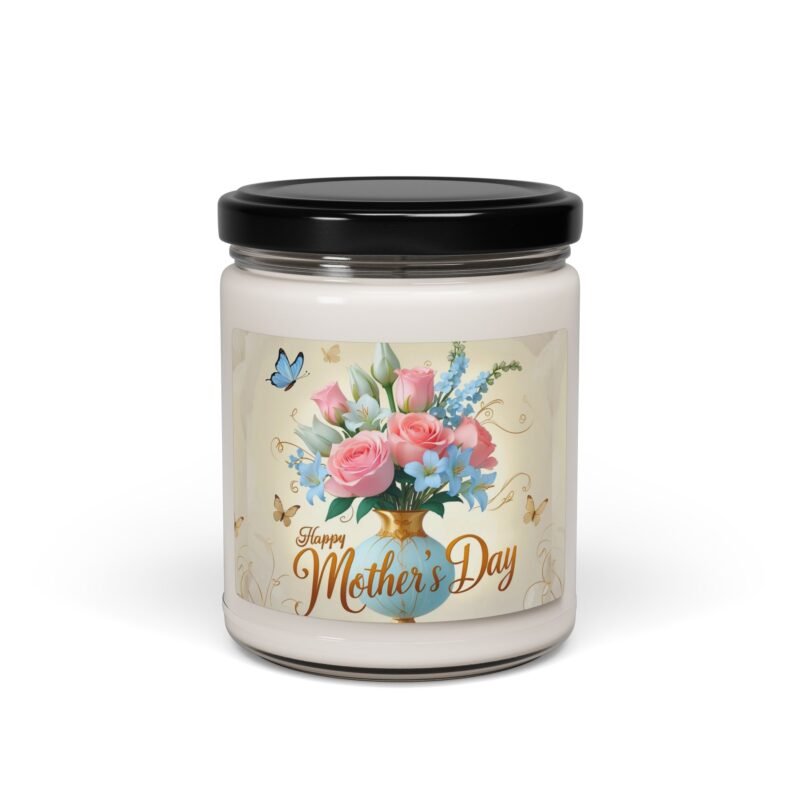 happy mother's day scented soy candle | home decor, gift for mom, relaxation, aromatherapy, floral candle