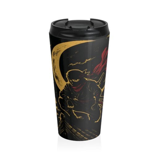 ninja adventure stainless steel travel mug, reusable coffee cup, gift for anime lovers, travel accessory, perfect for commute