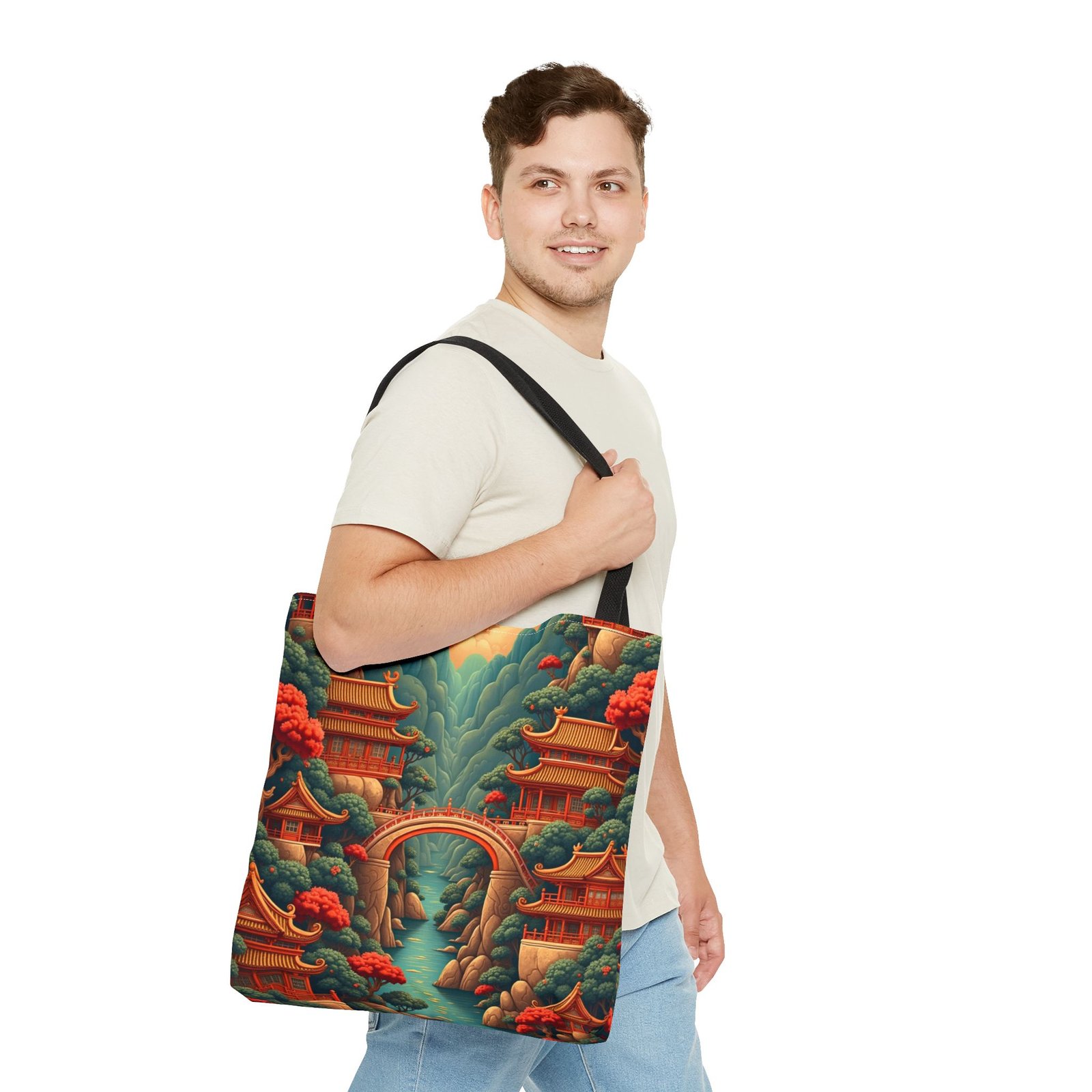 asian landscape tote bag stylish eco friendly shopper, perfect for travel, nature lovers, gifts, beach days, and everyday use asian landscape tote bag stylish eco friendly shopper, perfect for travel, nature lovers, gifts, beach days, and everyday use