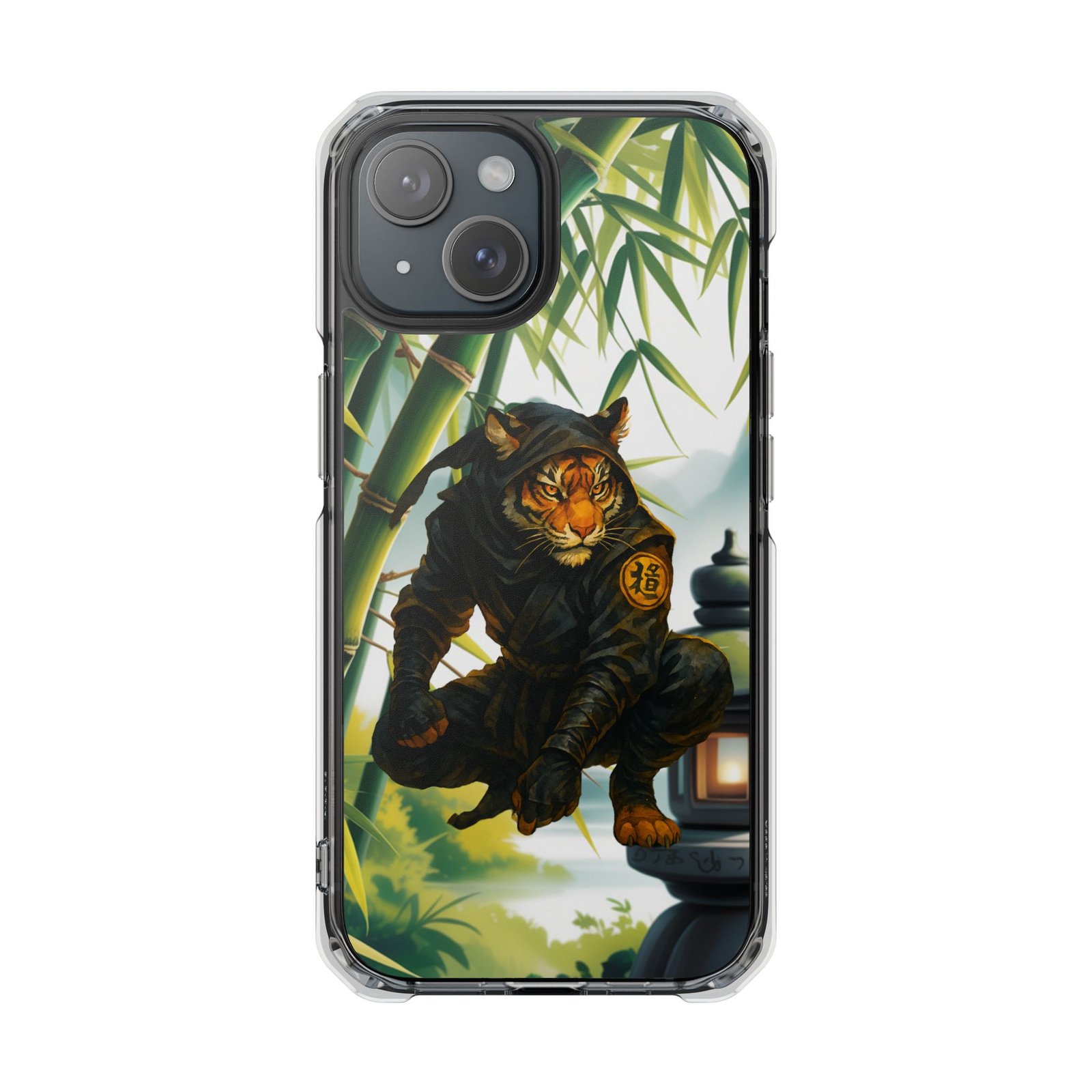 ninja tiger iphone case clear magnetic impact case, bold animal design, unique gift for cat lovers, phone protection, trendy accessories ninja tiger iphone case clear magnetic impact case, bold animal design, unique gift for cat lovers, phone protection, trendy accessories