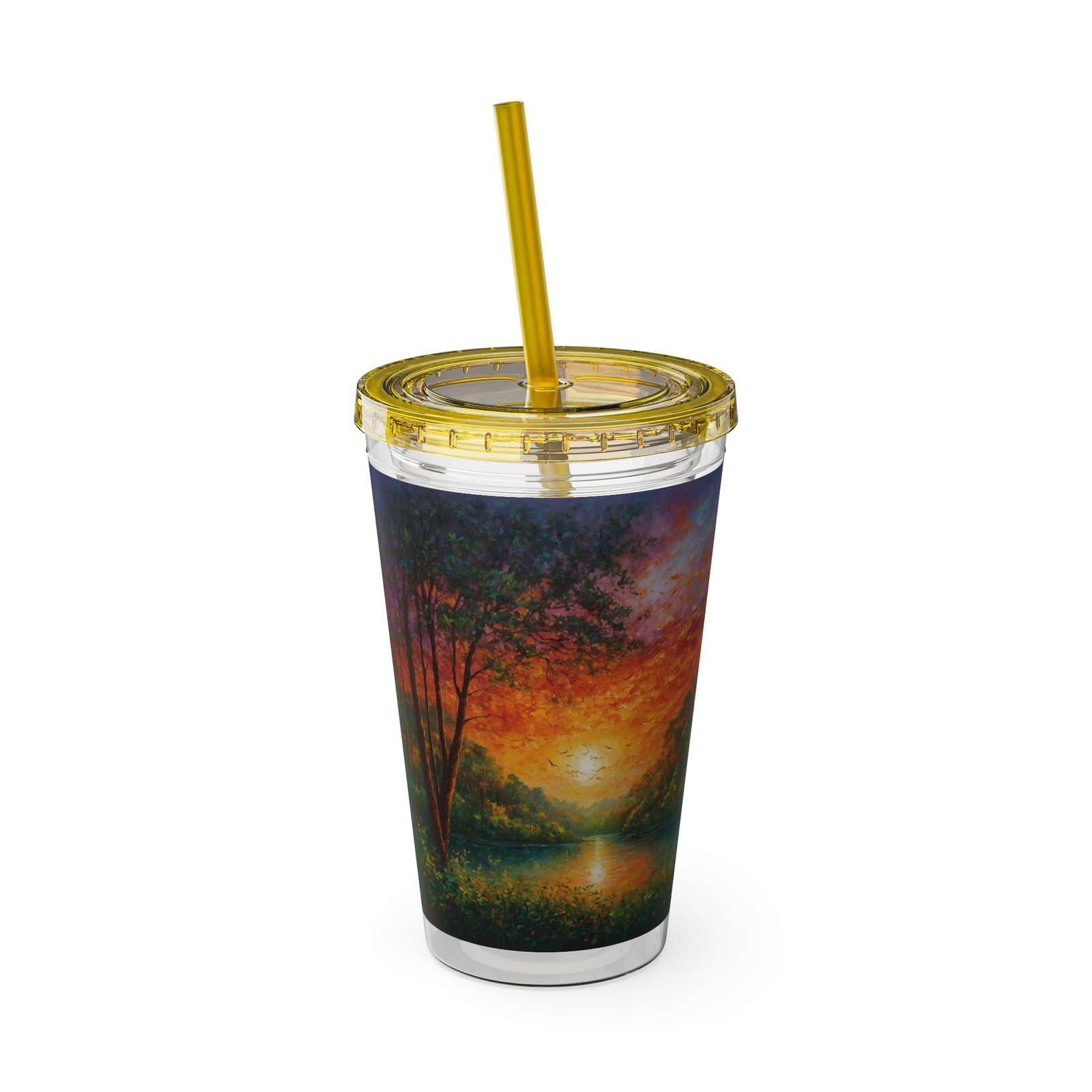 sunsplash tumbler with straw vibrant sunset drinkware for relaxing moments, summer vibe, gift for nature lovers, eco friendly, travel mug sunsplash tumbler with straw vibrant sunset drinkware for relaxing moments, summer vibe, gift for nature lovers, eco friendly, travel mug